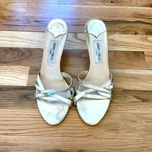 Gold Jimmy Choo Kitten Heels